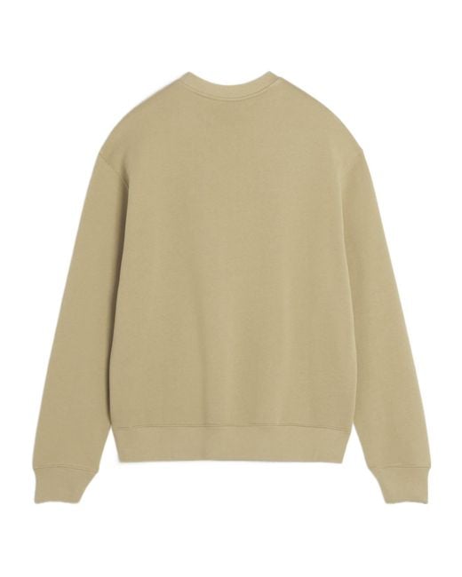 Maison Kitsuné Natural Maison Kitsuné Fox Patch Crewneck Sweatshirt for men