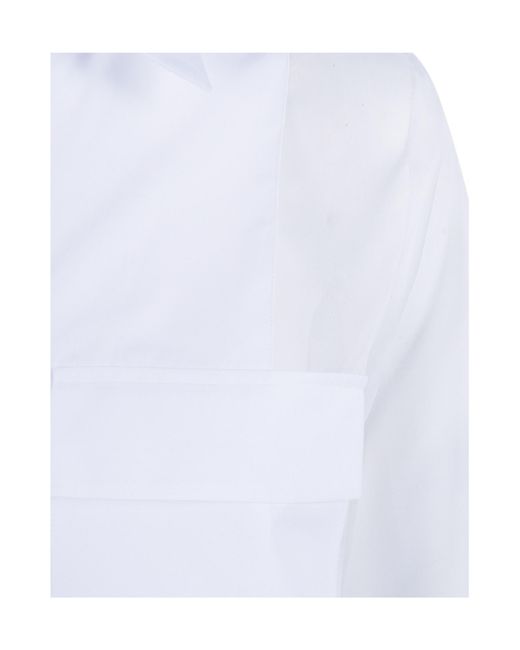 Mazzarelli White Josephine Panelled Shirt