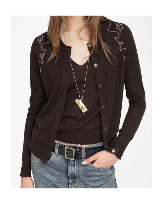 Zadig & Voltaire Black Missya Knitted Cardigan