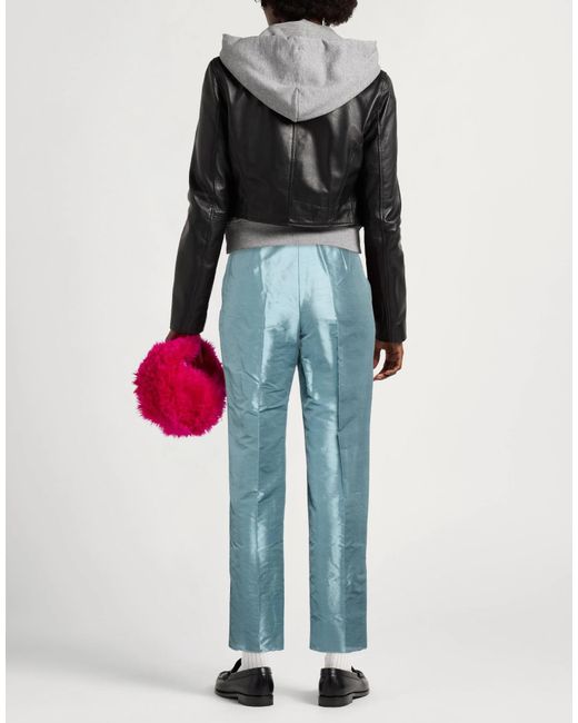 Max Mara Blue Plain Simple Casual Pants