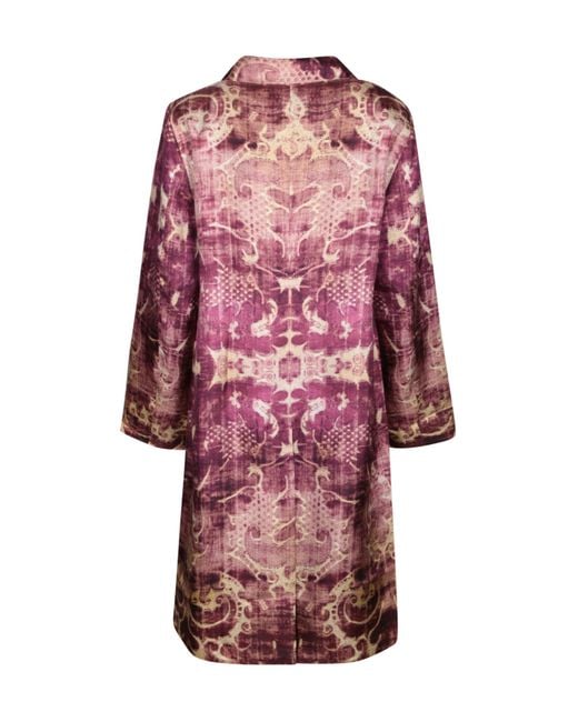Pierre Louis Mascia Red Cialdas Patchwork Coat