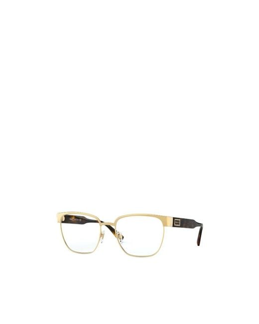Versace White Eyewear Rectangular Frame Glasses for men