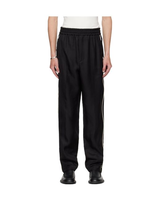 Jil Sander Black Piped-Trim Trousers for men