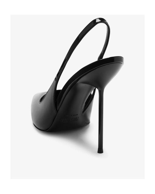Paris Texas Black Lidia Slingback Pumps