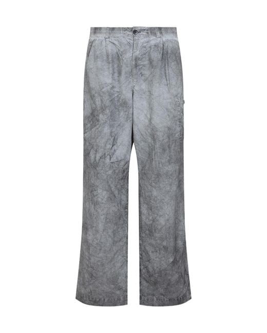 C P Company Gray Lens-Detail Cargo Pants for men