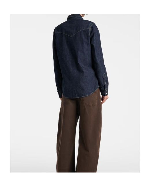 Nili Lotan Blue Travis Denim Shirt