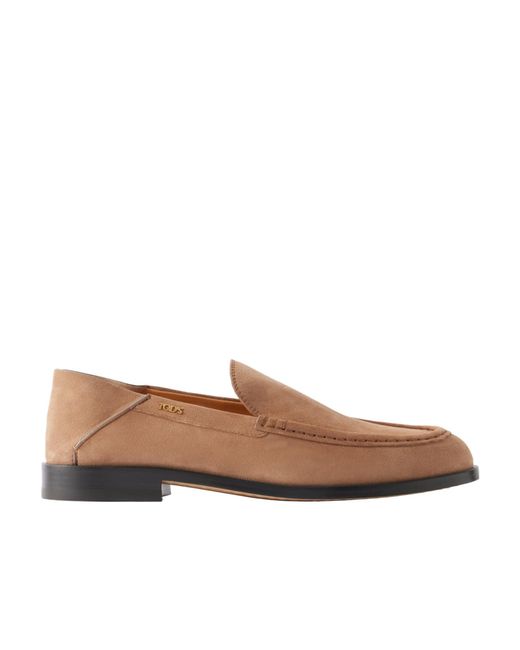 Tod's Brown Round-Toe Loafers