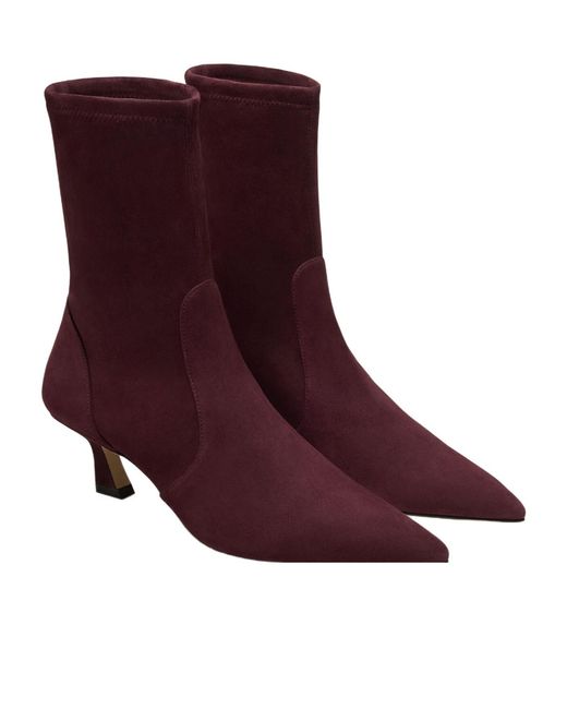 Stuart Weitzman Purple Vinnie Ankle Boots