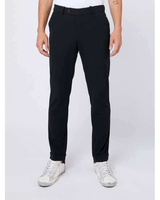 Rrd Black Winter Tapered-Leg Tailored Chino Pants for men