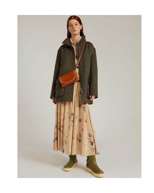 Loro Piana Natural Printed Midi Skirt