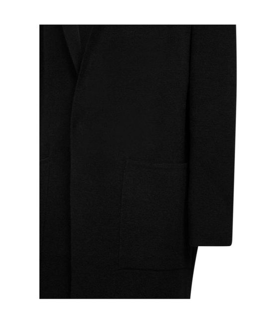 Tagliatore Black Snap Button Knit Coat for men