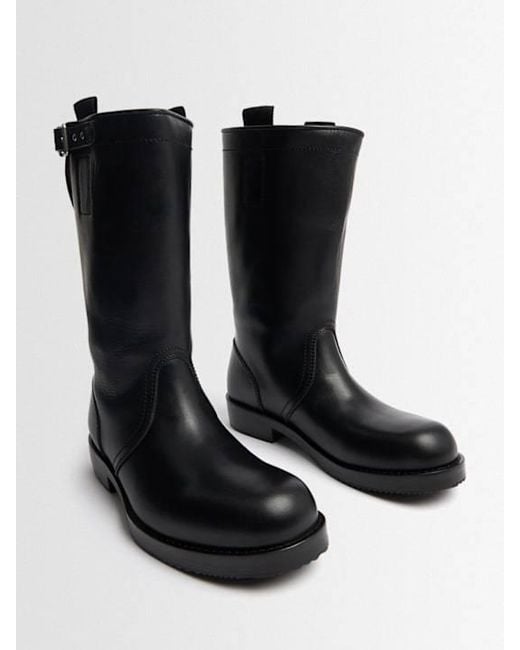 Dries Van Noten Black Buckled Boots