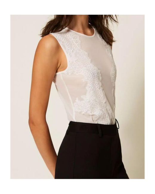 Twinset White Lace Top