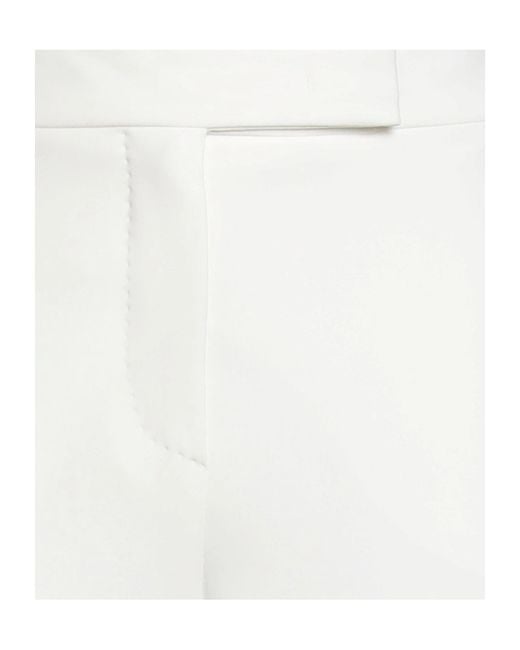 Max Mara White Minimal Straight Leg Pants