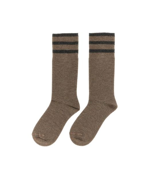 Brunello Cucinelli White Luxe Detailed Long Socks