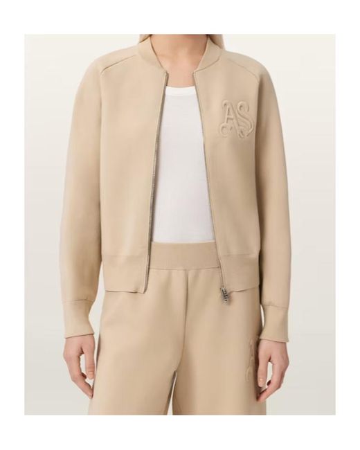 AllSaints Natural Sonny Zip Up Cardigan