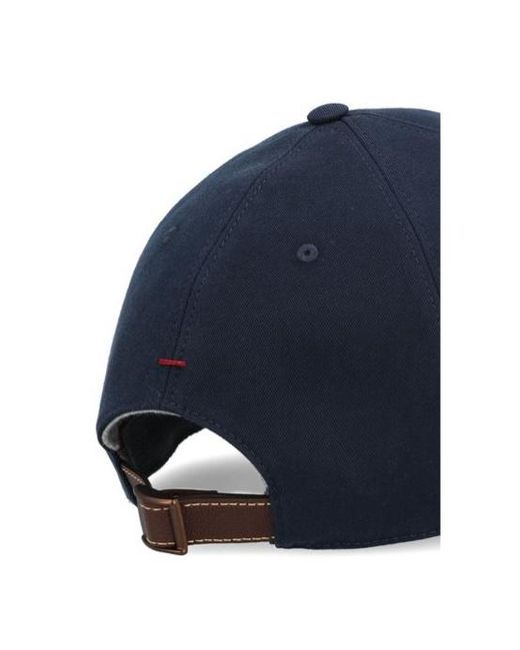 Brunello Cucinelli Blue Logo Embroidered Baseball Hat for men