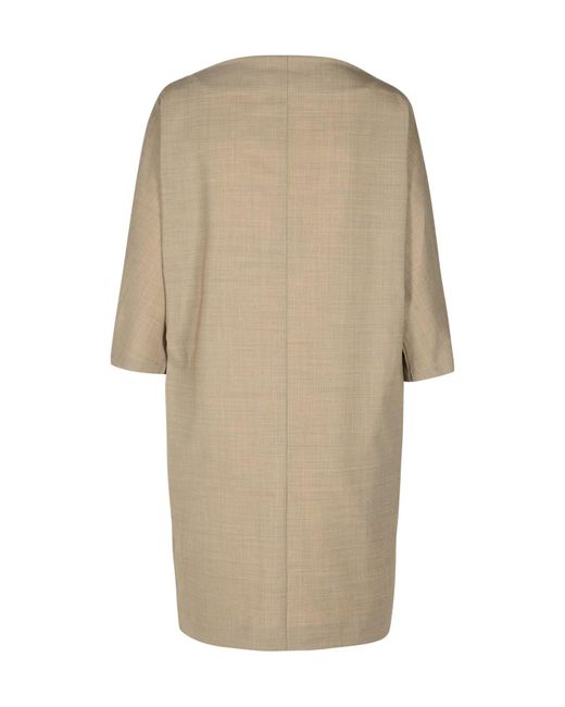 P.A.R.O.S.H. Natural P.A.R.O..H. Three Quarter Sleeved Mini Dress