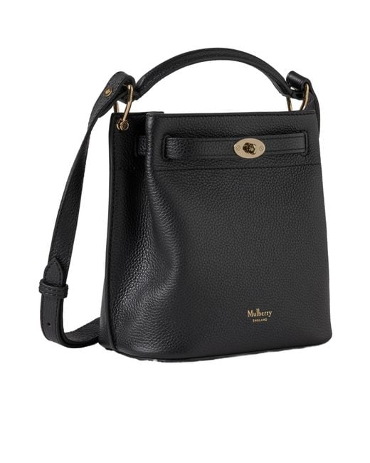 Mulberry Black Islington Turn Lock Bucket Bag