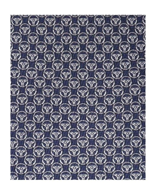 Ferragamo White Ferragamo Jacquard Pointed Tip Tie for men