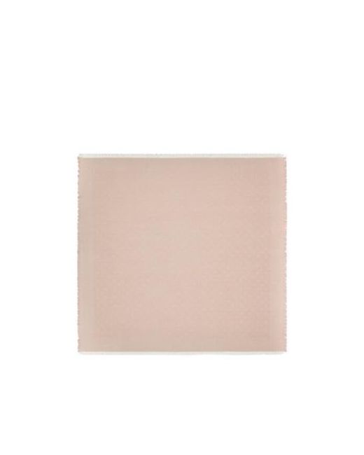 Tory Burch Natural T-Monogram Jacquard Scarf