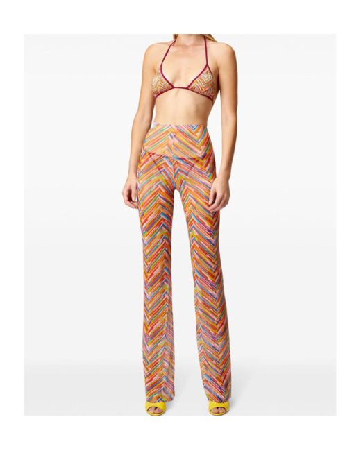 Missoni Orange Zigzag Trousers
