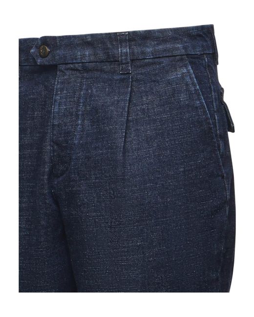 Eleventy Blue Pleated Pants for men