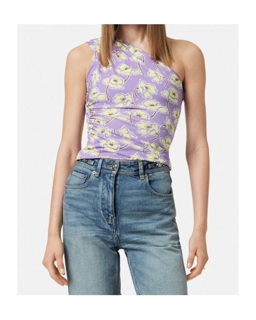 Versace Purple Poppies Top