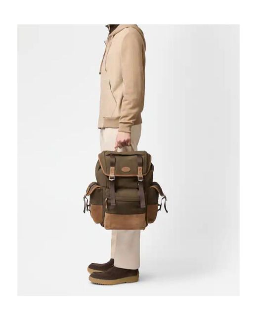 Tod's Green Flap Backpack for men