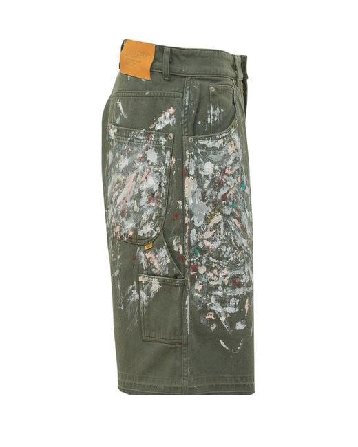 GALLERY DEPT. Green Platoon Painter Bermuda Shorts for men