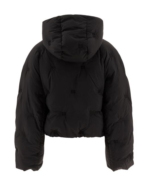 Ganni Black Short Tech Puffer Jacket