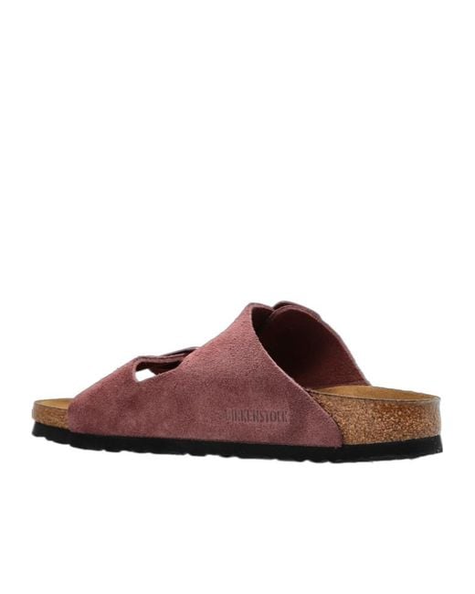 Birkenstock Brown Flat Slide Sandals