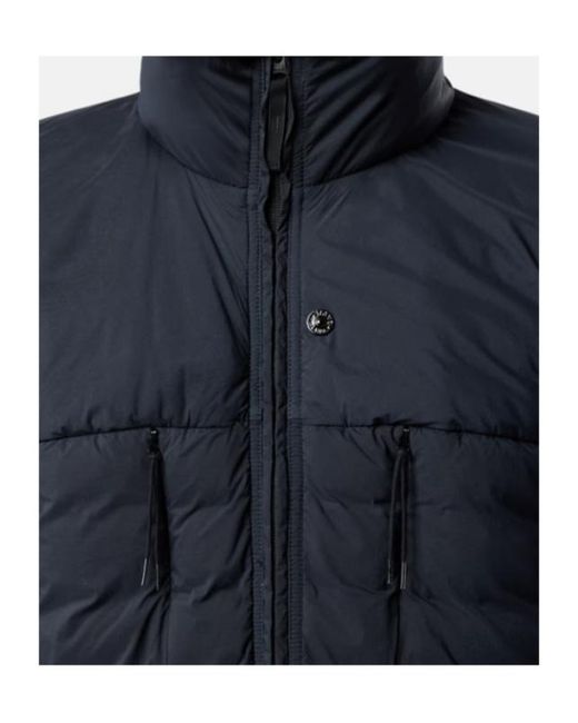 Stone Island Blue Hooded Padded Coat for men