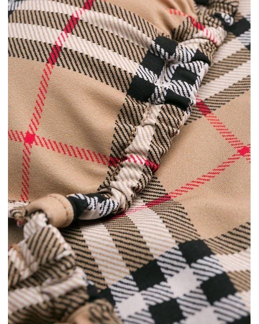 Burberry White Vintage Check Bikini Set