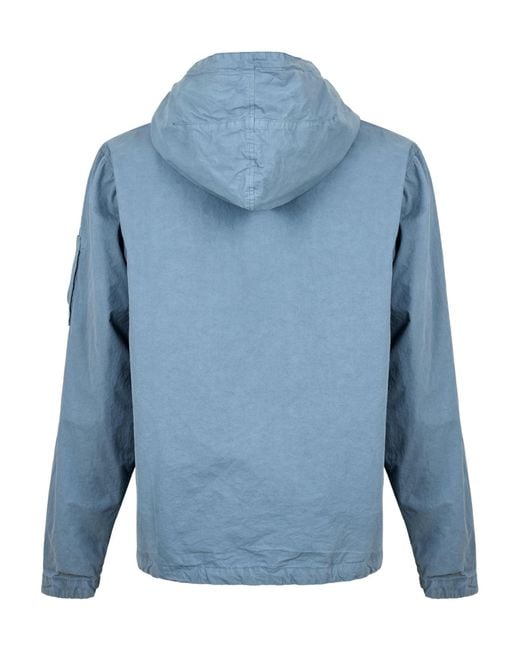 C P Company Blue Hooded Jacket for men