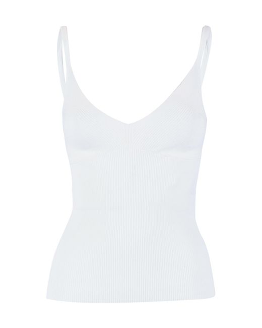 P.A.R.O.S.H. White P.A.R.O..H. Ribbed Top