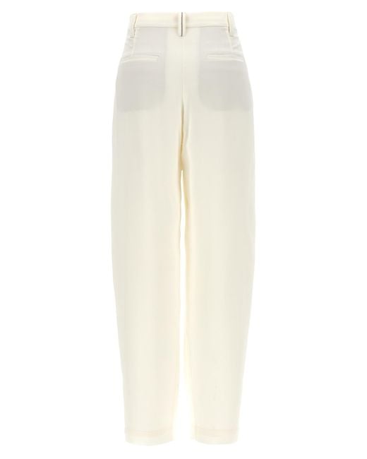 Brunello Cucinelli White Slouchy Pants