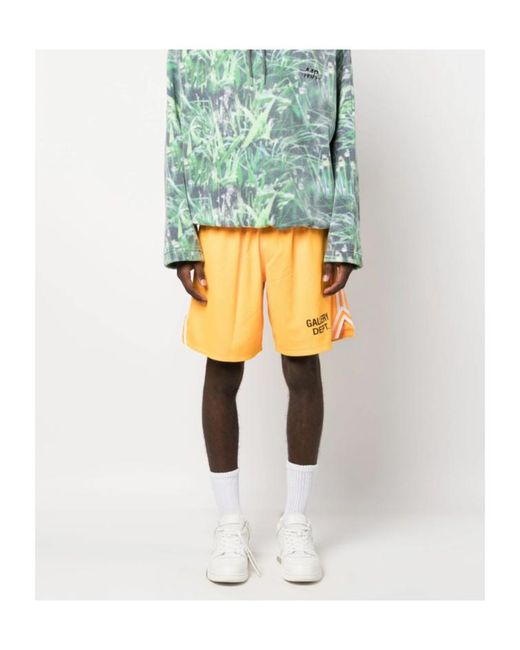 GALLERY DEPT. Yellow Venice Side Striped Shorts for men