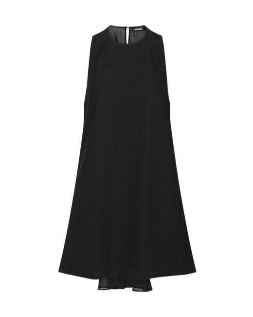 ROTATE BIRGER CHRISTENSEN Black Crepe Mini A-Line Dress