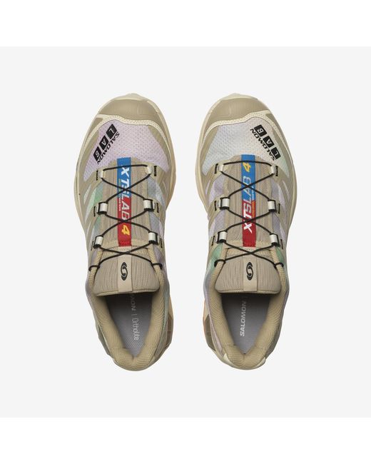 Salomon Lab Gray Salomon Xt-4 Og Aurora Borealis Logo Printed Sneakers for men