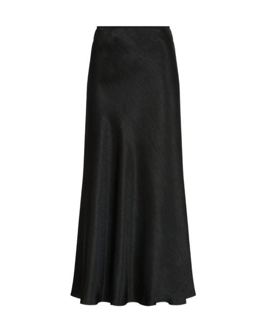 Maison Margiela Black Midi-Length Flared Hem Skirt