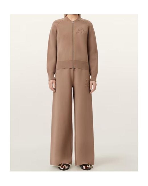 AllSaints Brown Sonny Zip Up Cardigan