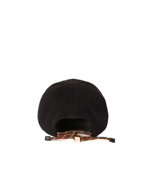 Miu Miu Black Denim Baseball Cap
