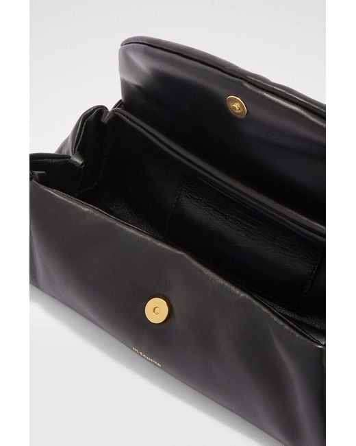Jil Sander Black Cannolo Padded Small Shoulder Bag