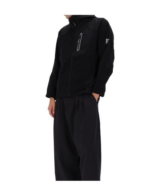 And Wander Black Stretch Shell Jacket for men
