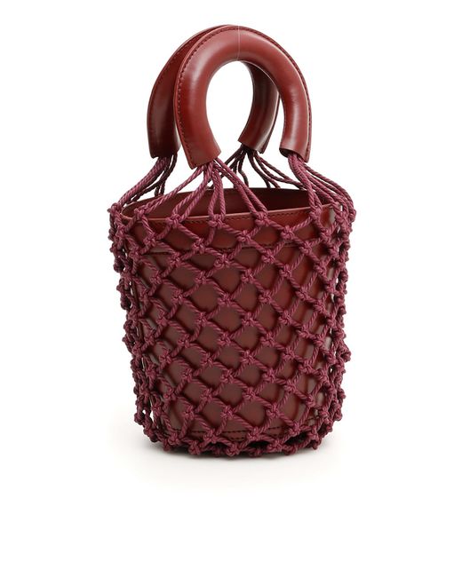 Staud Red Moreau Net Bucket Bag