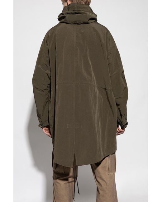 Dolce & Gabbana Multicolor Logo Tag Drawstring Hooded Parka for men