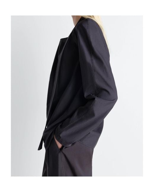 Lemaire Black Ascot Collar Relaxed Shirt