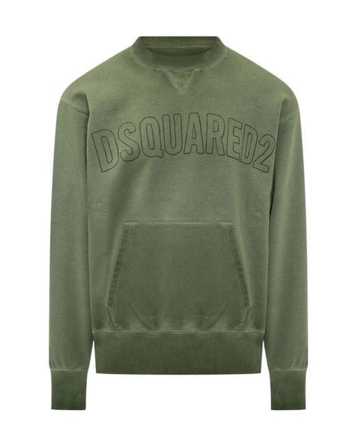 DSquared² Green Long-Sleeve Sweatshirt for men