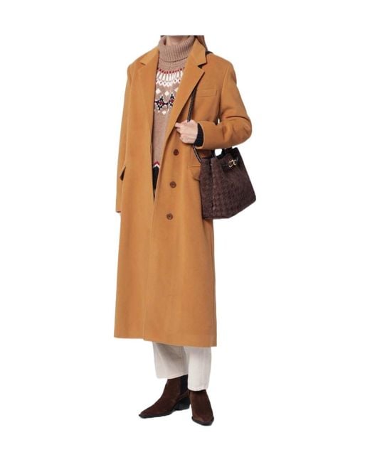 Isabel Marant Brown Camel Wool Blend Coat